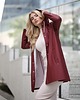 płaszcze damskie VANNSKJOLD płaszcz przeciwdeszczowy GRACE burgundy 3
