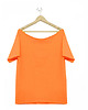 t-shirt damskie Pomarańczowy Oversize Bez Nadruku 1
