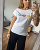 t-shirt damskie T-shirt white  LIPS color 1