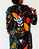 bluza z kapturem damska African Batic długa bluza oversize z wzorzystej tkaniny 2