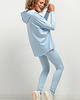 bluza z kapturem damska Szeroka bluza z kapturem T379, jasnoniebieska 2