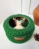 dekoracje świąteczne Kosz prezentowy świąteczny z motywem głowy jelenia " Deer gift Basket" 2