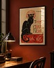 grafiki i ilustracje PLAKAT vintage czarny kot, secesyjna ilustracja francuska, dekoracja ścienna 1