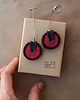 kolczyki soutache Czekoladowo-Wiśniowe kolczyki etniczne Dziki Rytm 1