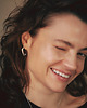 kolczyki srebrne PEARL / satin silver earrings with dark pearl 1