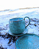 kubki Morski kubek 300 ml + talerzyk SEA LOVE hand made 1