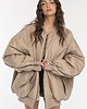kurtki damskie Kurtka typu bomber mocca zipper 3