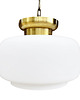 lampy wiszące Wielka biała lampa sufitowa proj. J. Hurka, Napako, Czechosłowacja, lata 60. 3
