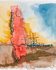 obrazy ORYGINAŁ - PEJZAŻ NO.2 - 14 cm x 14 cm 2
