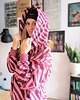 bluza z kapturem damska Bluza Zebra-róż 2