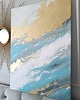 obrazy ŚWIETLISTY PRZEPŁYW  Ręcznie malowany obraz ze złotem 70x100 cm 1