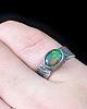 pierścionki srebrne Pierścionek Czarny opal r. 13 3