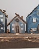 dodatki - różne Drewniane małe domki, drewniana dekoracja 8