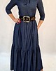 sukienki maxi damskie Sukienka maxi z cienkiego jeansu, falbany roz 36-56 3