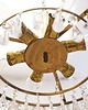 lampy wiszące Żyrandol mosiężny, duński design, lata 70, produkcja: Dania 9