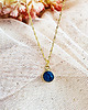 złote naszyjniki NASZYJNIK z lapis lazuli, minimalistyczny naszyjnik 2