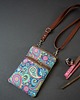 etui na telefon Etui na telefon z paskiem / Niebieski Paisley 2