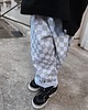 spodnie dla chłopców Baggy muślinowe checkered green 2