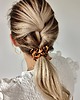 gumki do włosów Gumka jedwabna, scrunchie, brązowa panterka MINI 4