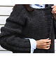 kardigany damskie Szary sweter  Oversize z wełną 9