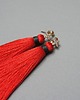 kolczyki chwosty Kolczyki chwosty Maxi boho /red - emerald/ długie 2