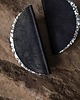 kolczyki - inne New Moon. Czarne skórzane kolczyki Księżyce 4