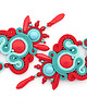 kolczyki soutache Kolorowe boho kolczyki 1