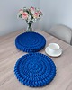 podkładki do kuchni Komplet podkładek szydełkowych pod talerze 4szt 32cm 3