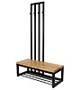 ławki Ławka Metalowa Z Wieszakiem Loft Siedzisko Drewno Lite Dąb LM-73 2