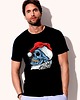 t-shirty męskie Koszulka organiczna z nadrukiem Christmas skull 1