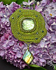 naszyjniki - inne Vorvellir, naszyjnik z labradorytem, haft koralikowy, beading 4