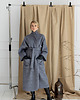 płaszcze damskie Płaszcz / kimono wełniane HARUTO SUN ze stójką - szary melanż 1
