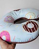 poduszki z grafiką Poduszka Podróżna Rogal Pączki Donut Błękit I Czekolada 2