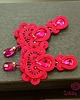 kolczyki soutache Fuksjowe kolczyki sutasz 3