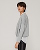 bluza bez kaptura damska Bluza oversize z prążkowanej dzianiny 1