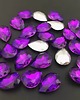 biżuteria różna Tunele do uszu łezki 10-100mm ze szklanym kryształkiem #027 Purple 2
