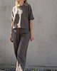 t-shirt damskie Wiskozowy t-shirt oversize - kakao 8
