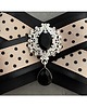broszki Brosza z motywem kropeczek z czarnym kryształkiem 5