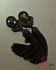 kolczyki chwosty Kolczyki sutasz Black Tassels z chwostami 3