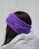 czapki damskie Opaska fiolet HANDMADE 1