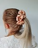 gumki do włosów Satynowa gumka satynowa scrunchie owijka frotka złoty beż MAXI 1