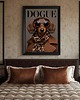 grafiki i ilustracje PLAKAT DOGUE jamnik,  portret psa, okładka magazynu modowego 2