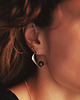 kolczyki srebrne PEARL / glossy silver earrings with dark pearl 7