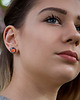 kolczyki szklane Orange Lilly kolczyki wkrętki na imprezę 1