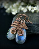 kolczyki wire wrapping Kolczyki z labradorytem 6
