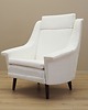 fotele Fotel biały, duński design, lata 70, produkcja: Dania 2