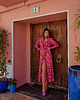 sukienki midi damskie Elena pink rose dress 1
