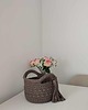kosze do przechowywania Koszyk szydełkowy okrągły ze sznurka bawełnianego 20cmx15cm 6