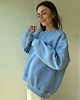 bluza bez kaptura damska Bluza Cheer long sky blue 5