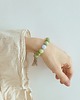 bransoletki z kamieni naturalnych Bransoletka SPRING  jadeit, zieleń, lila, róż, duże kulki 6